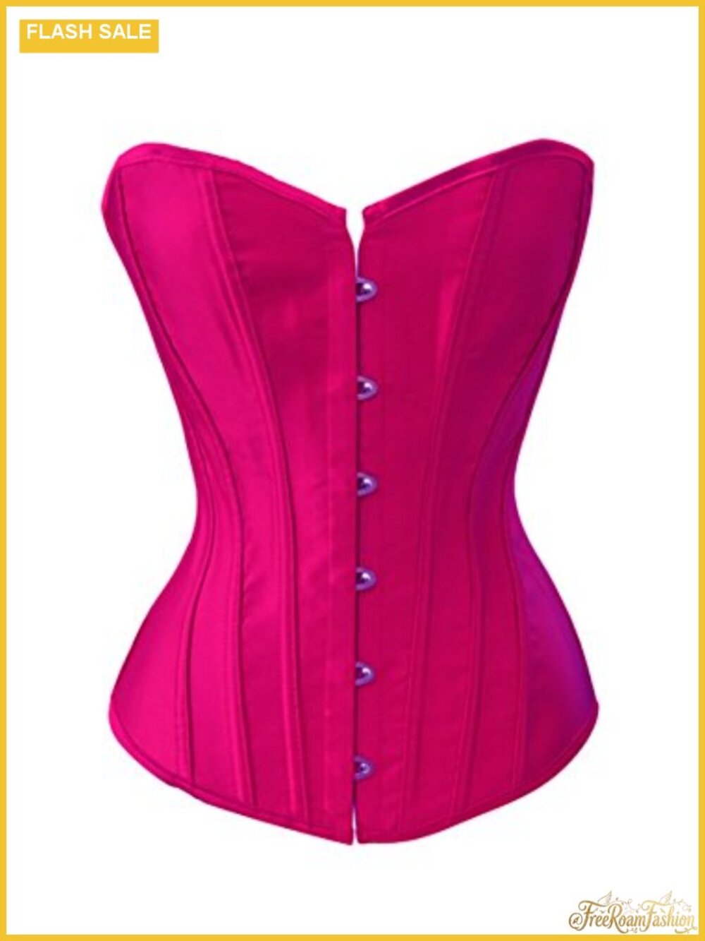 Strong Boned Satin Corset Lace Up Overbust Waist Cincher Bustier Bodyshaper
